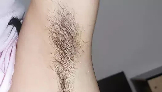 Sexy Latina tries on panties, hairy pussy, big ass, big tits, big nipples. Amateur couple, hot massage in bedroom