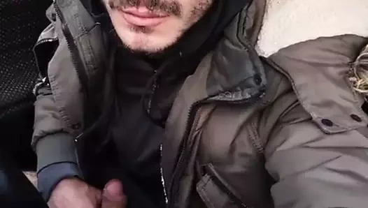 Romanian boy cruising car jerk