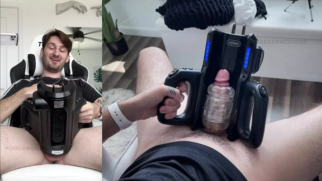 Его первый раз, вставляя свой большой, необрезанный хуй в его XT5 автодрам игрушка, пока он не кончит - TOY REVIEW