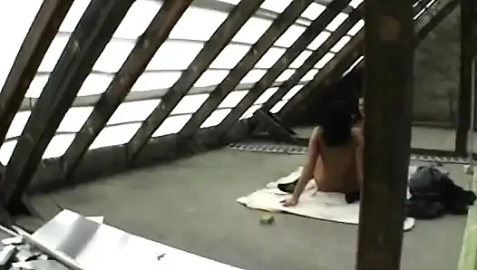 Brunettes Finger Each Other and Use Hairbrush Toy