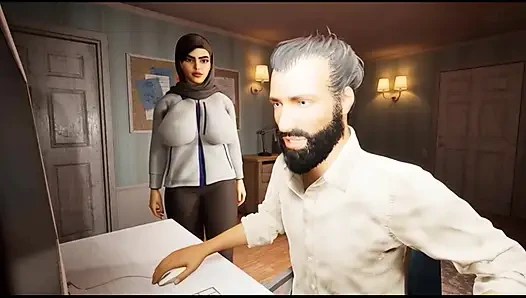 Başörtüsü ve büyük göğüslü Müslüman kız sevişti.