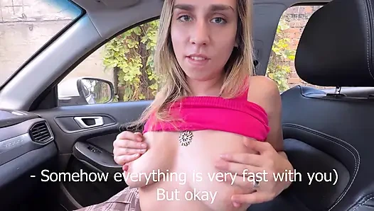 Arabada bir taksi şoförüyle sikiş