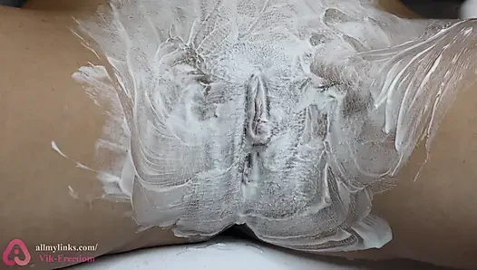 Kıllı sıkı amcık tıraşının aşırı yakın çekim!