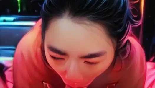 Gerçek hayattaki anime kız arkadaş büyük zenci yarağını emiyor - bakış açısı oral dölleme ile sakso