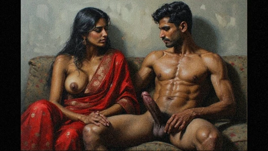 Indian aunty in red hot look husband fucking in doggy style hot sexy looking wife hardcore sex