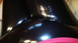 Bachata parlak vinil pvc lateks tozluk pantolon