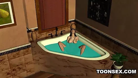 3d bebek masturbates ve gets becerdin sert