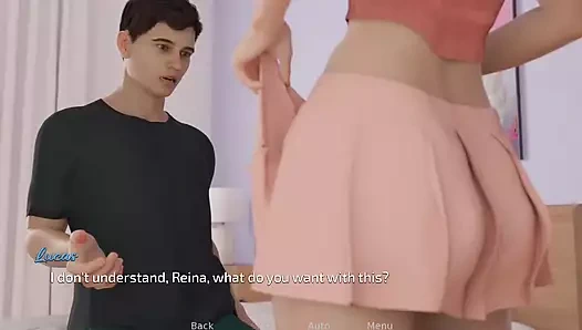 Üvey kız kardeş üvey erkek kardeşinin yarağını araştırıyor