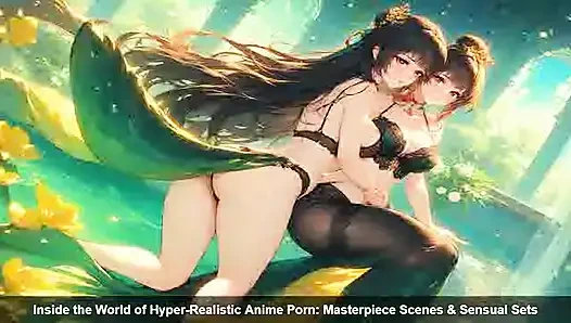Hiper gerçekçi anime porno şaheser sahneleri şehvetli setler dünyasının içinde