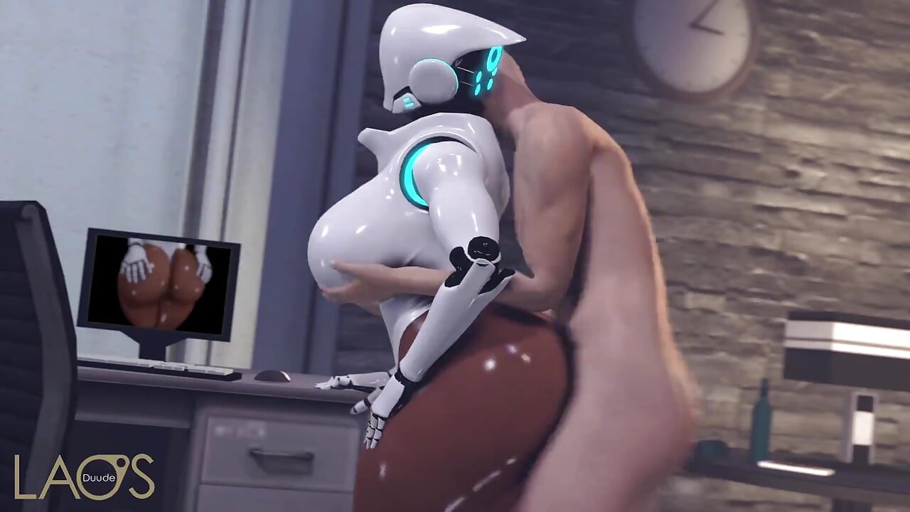 Mutlu adam yeni seks oyuncağı robot 2'yi test ediyor