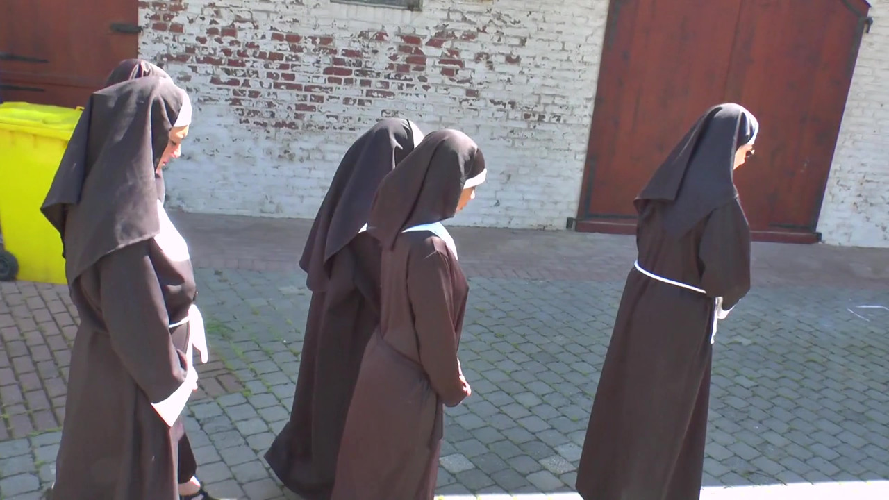 Nun loves fuck outdoor