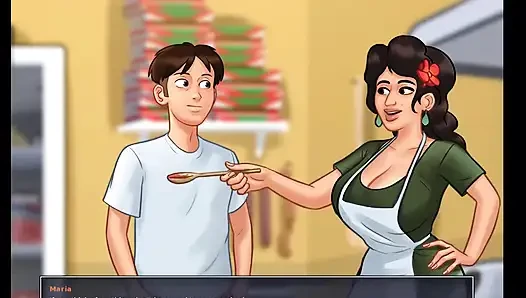 Yaz mevsimi efsanesi: pizzacıdan ateşli İtalyan orta yaşlı seksi kadın bölüm 55