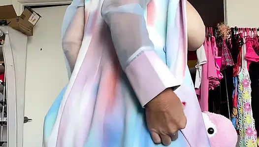 Yunan tanrıçası Steph ve bir flamingo.