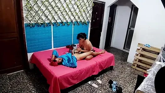 Mature woman uses a man for her pleasure and films a private tape. Part 2
