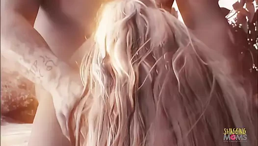 Açık havada domalarak sikişmek orta yaşlı seksi kadının domalması ve götü kaplanmasıyla bitiyor