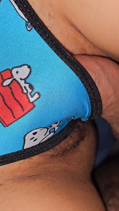 Playing with my virgin stepdaughter in her new panties, young masturbation and first penetration | Clip 1