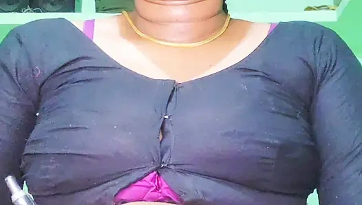 Indian aunty scared after seeing big dick husband