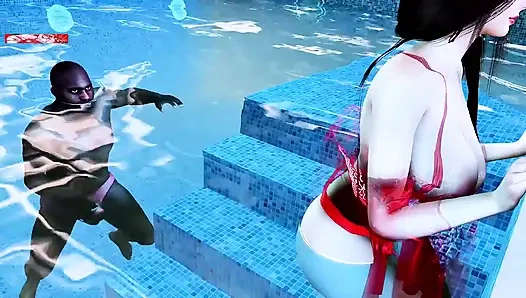 Tehlikeli kıvrımlı pikselli güzellik- 3 boyutlu animasyon hentai