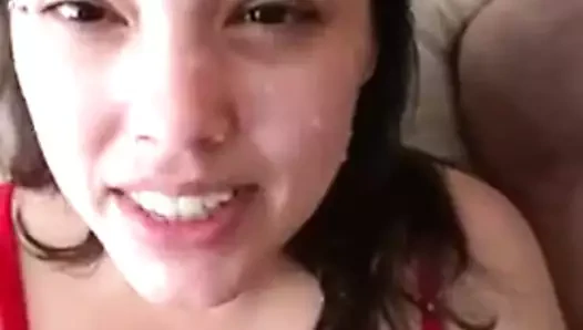 Selfie yüze boşalma