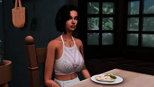 Indian Stepsister Sucking Arun Cock Under Table While Stepmom Eating