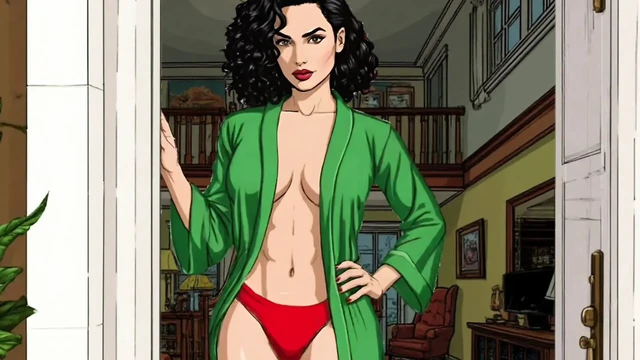 Американская милфа 2: замужняя домохозяйка и два больших черных члена. Мультфильм. Комический