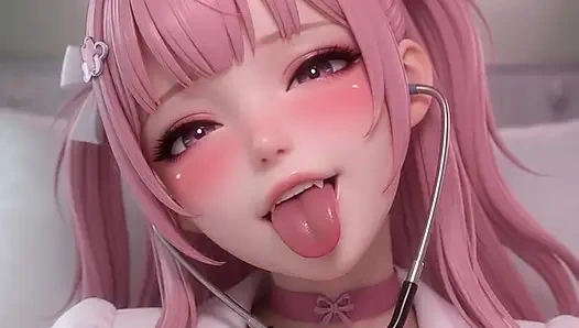 Yardımsever hentai hemşire iyileşmek, mastürbasyon yapmak ve seni sikmek için her şeyi yapıyor