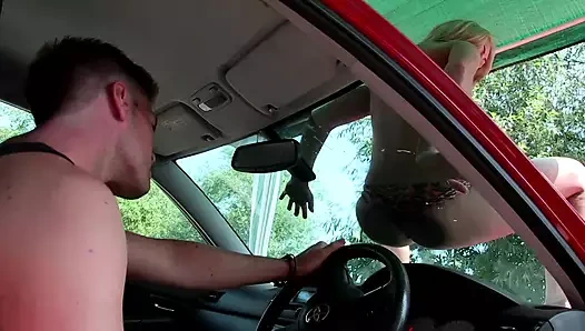 Açık havada ve araba aktivitelerinde seks Için Phoebe Adams ve Ryan