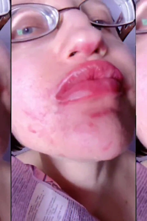 Asmr diş şekeri yeme - asmr, göz gözlüğü, gianess, ruj, büyük dudaklar, mough, yemek, yüz fetişi, uzun tırnaklar