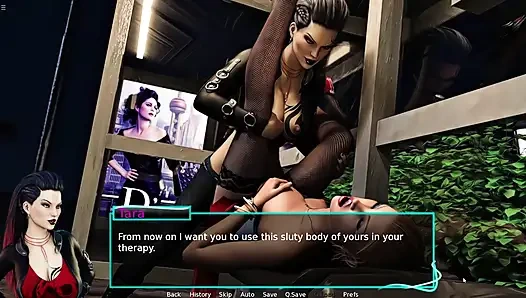 Travesti Tara otobüs beklerken Sarah'yı sikiyor