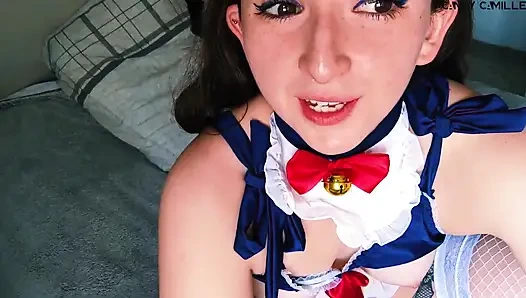 Snowwhite aynı anda şarkı söyleyebilir ve fışkırtabilir