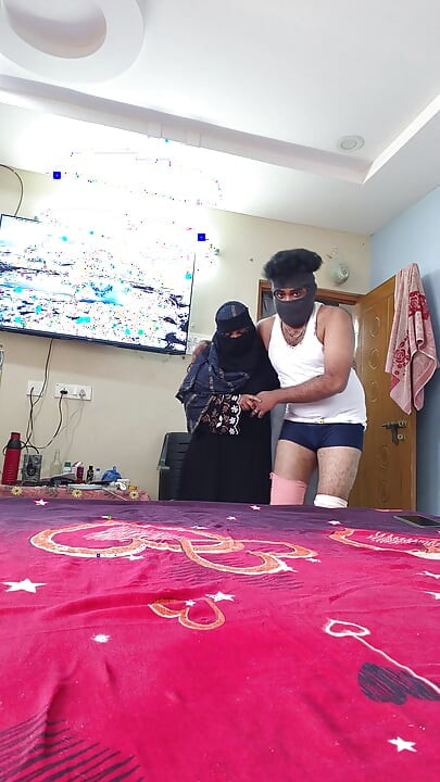 Hintli müslüman telugu kız sabırlı