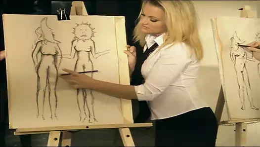 Sevecen sarışınlar yakın çekimde adamlarını uyandıran saksolarla şımartıyorlar