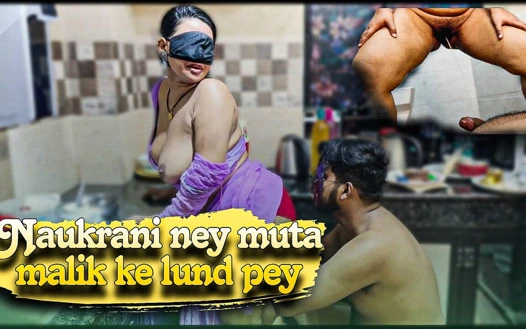 Kıllı amcık ve koltuk altı hizmetçisi sahibinin yarağına işiyor