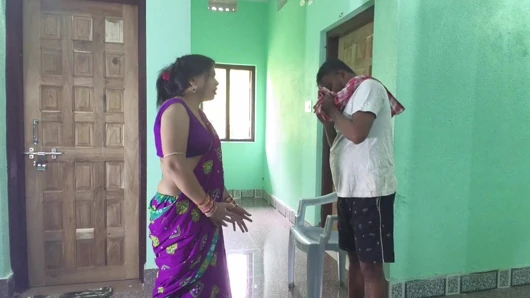 Sexy indian housewife chitting her husband, fucking by a gas delivery boy