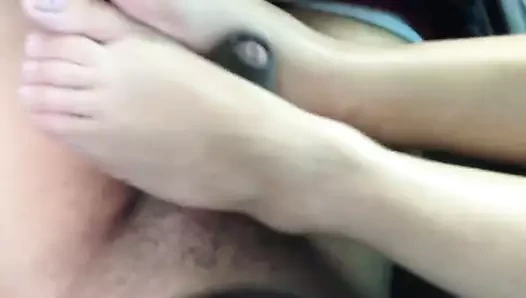 kız arkadaşı verir hızlı footjob sonra işten