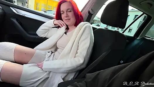 He says I don't dare to do that... Bet lost in the car wash!
