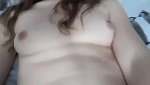 Kıllı esmer vibratör ile boşalan, kasılmalar at 0:14