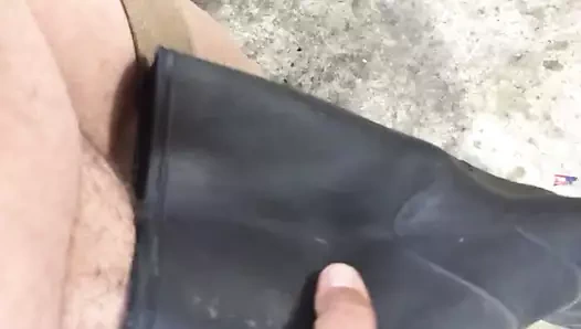 Wellington çizmeleri kötü kokulu çoraplar