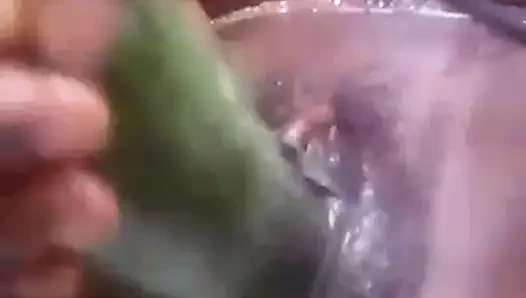 Bir salatalık ile benim kedi germe