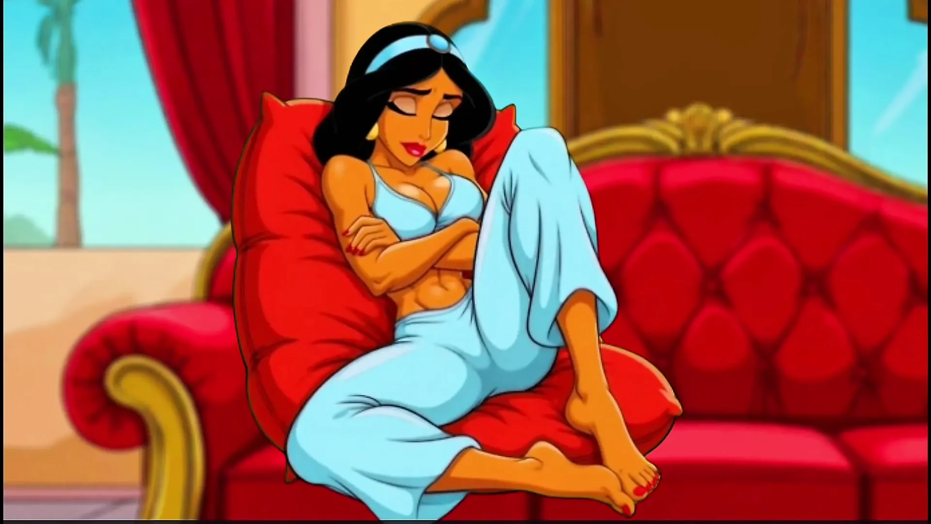 Princess Jasmine, Aladdin’s Cuckolded Wife. Cartoon Parody