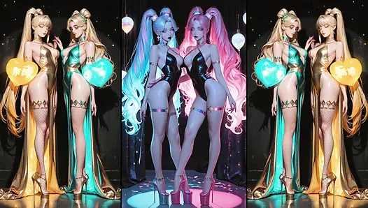 Animeler boşalıyor, öpüşüyor ve yutuyor