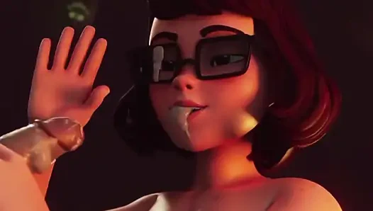 Çılgın azgın Velma inanılmaz sakso çekiyor ve yüzüne boşalıyor