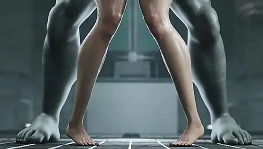 Resident evil xxx - Claire Redfield laboratuvarda zorba tarafından yakalandı ve yetiştirildi (3D Animasyon)