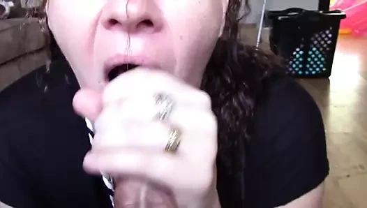 Ev yapımı, çarpıcı oral seks, pov, yakın çekim ve ağır çekim