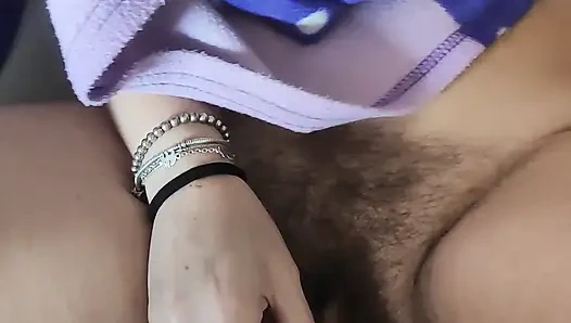 I Catch Her Masturbating Her Hairy Pussy