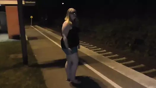 Tren istasyonunda baloncuklar