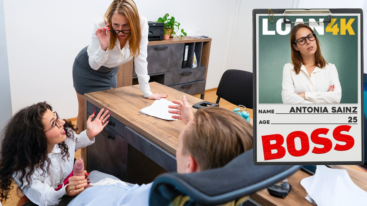 LOAN4K. Bayan patron sekreterini seks yaparken yakaladı ve hemen sonra yarağına atladı
