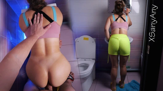 SLUT with a PERFECT ASS gets FUCKED tenderly IN THE TOILET!