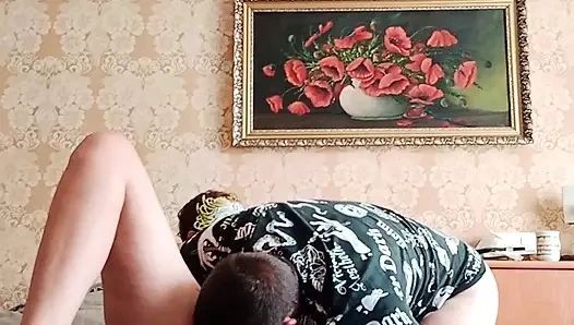 Evli kadın erkeğini sert bir şekilde tadıyor