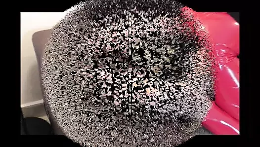 Kırmızı lateks pantolon boğma